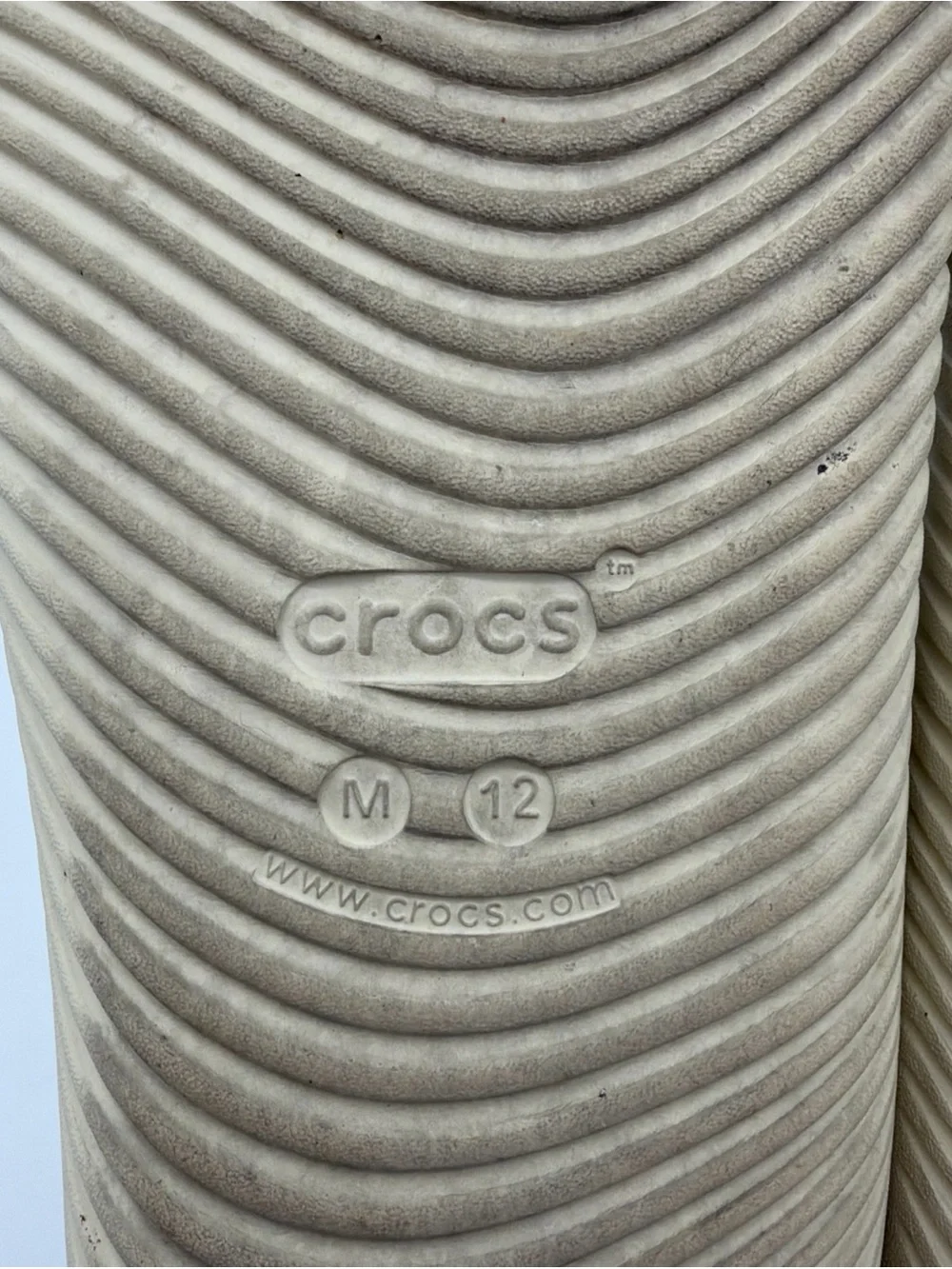 CROCS Mellow Recovery Clogs Sandals Mens 12 Beige Slip On Slides Shoes
